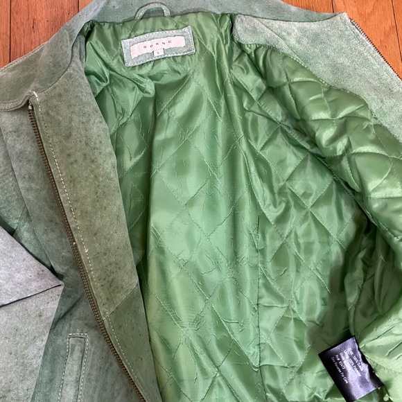 Sorbe Suede Coat Mint Large - Picture 6 of 8